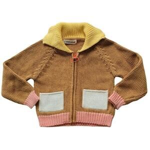 Misha And Puff Colorblock Zip-up Sweater